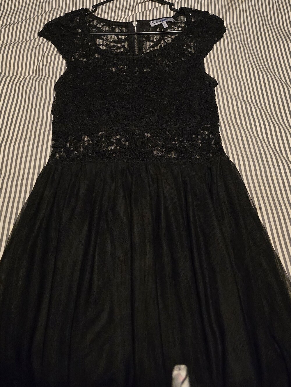 Black Lace Top Tulle Dress